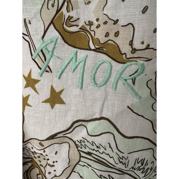 LAS SUREÑAS Amor Blue Pink Cotton & Linen Tank size XS NWOT - Picture 6 of 7